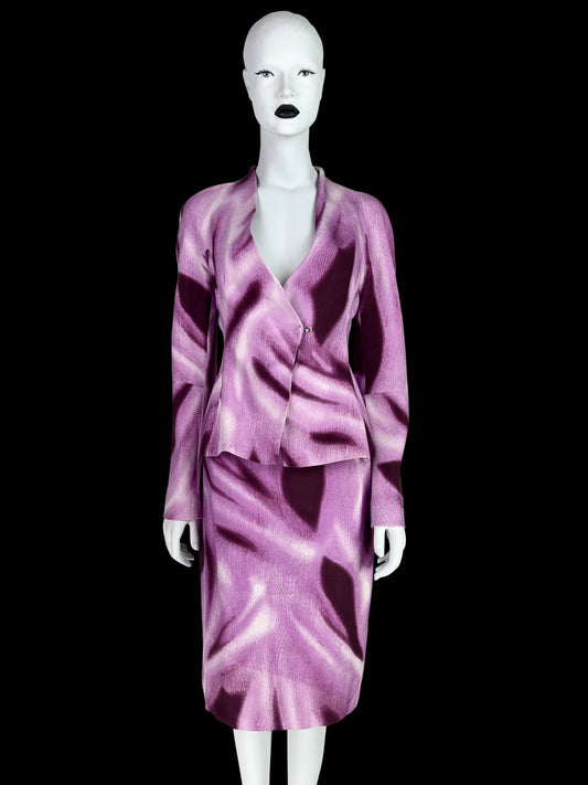 Gianni Versace Spring 1999 Silk Printed Skirt Suit