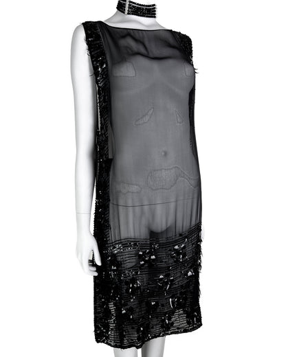 Jean-Paul Gaultier Fall 2004 Embellished Silk Chiffon Tunic Dress
