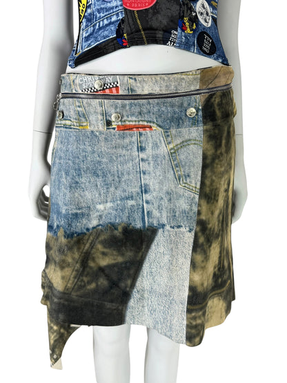 Dior by John Galliano Fall 2001 “Miss Diorella” Deconstructed Leather Skirt