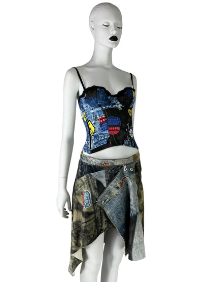 Dior by John Galliano Fall 2001 “Miss Diorella” Deconstructed Leather Skirt