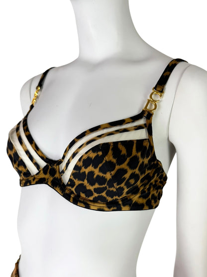 Dior by John Galliano Fall 2000 CD Logo Leopard Runway Bra
