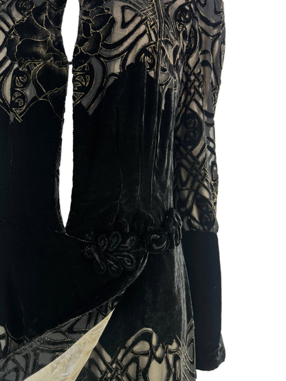 Roberto Cavalli Fall 2006 Velvet Coat / Dress
with Silk Lining