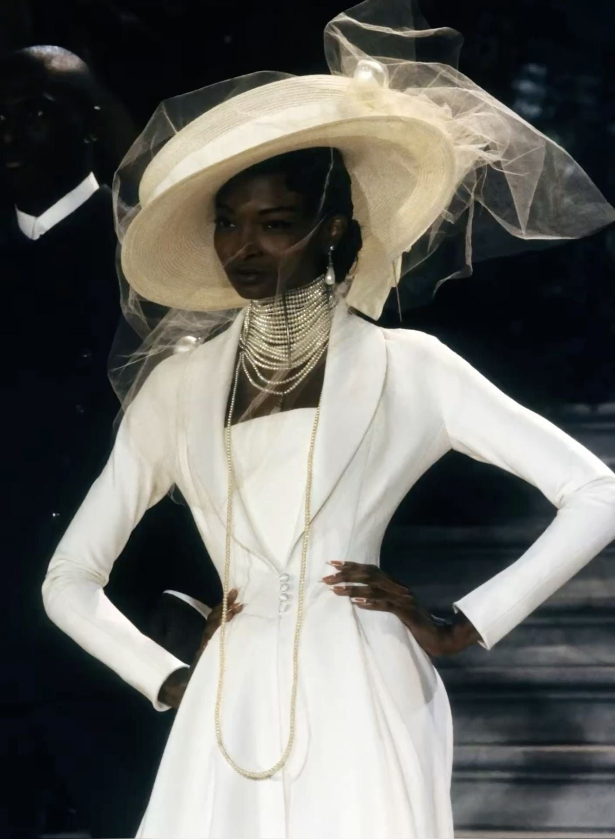 Dior by John Galliano Spring 1998 Jade Pearl Maasai Choker Necklace