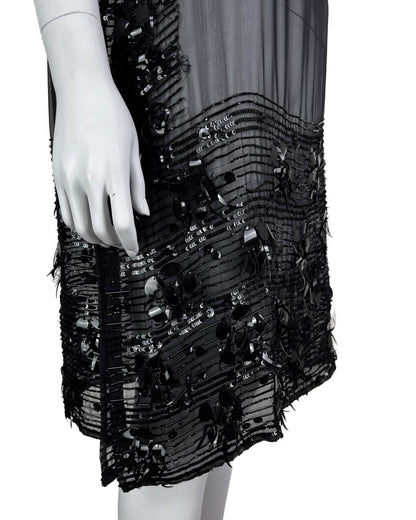 Jean-Paul Gaultier Fall 2004 Embellished Silk Chiffon Tunic Dress
