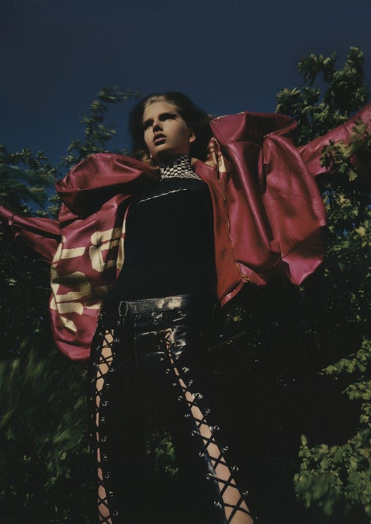 Dior Fall 2003 Leather Lace-Up Pants in Dark Chocolate