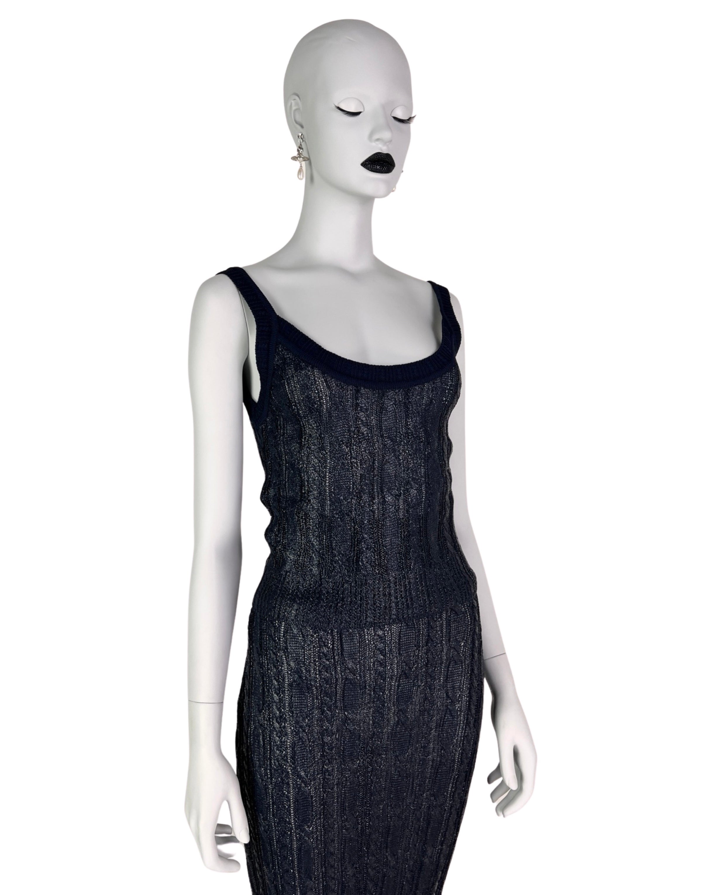 Dior Spring 1999 RTW 3-pieces Rubber Knitted Ensemble