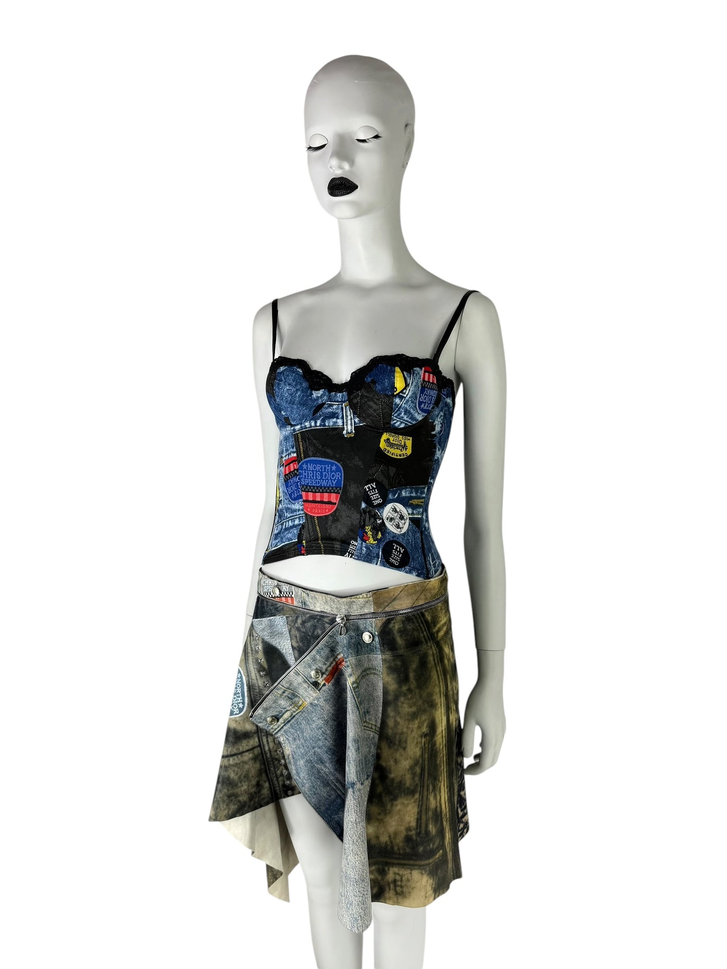 Dior by John Galliano Fall 2001 “Miss Diorella” Deconstructed Leather Skirt