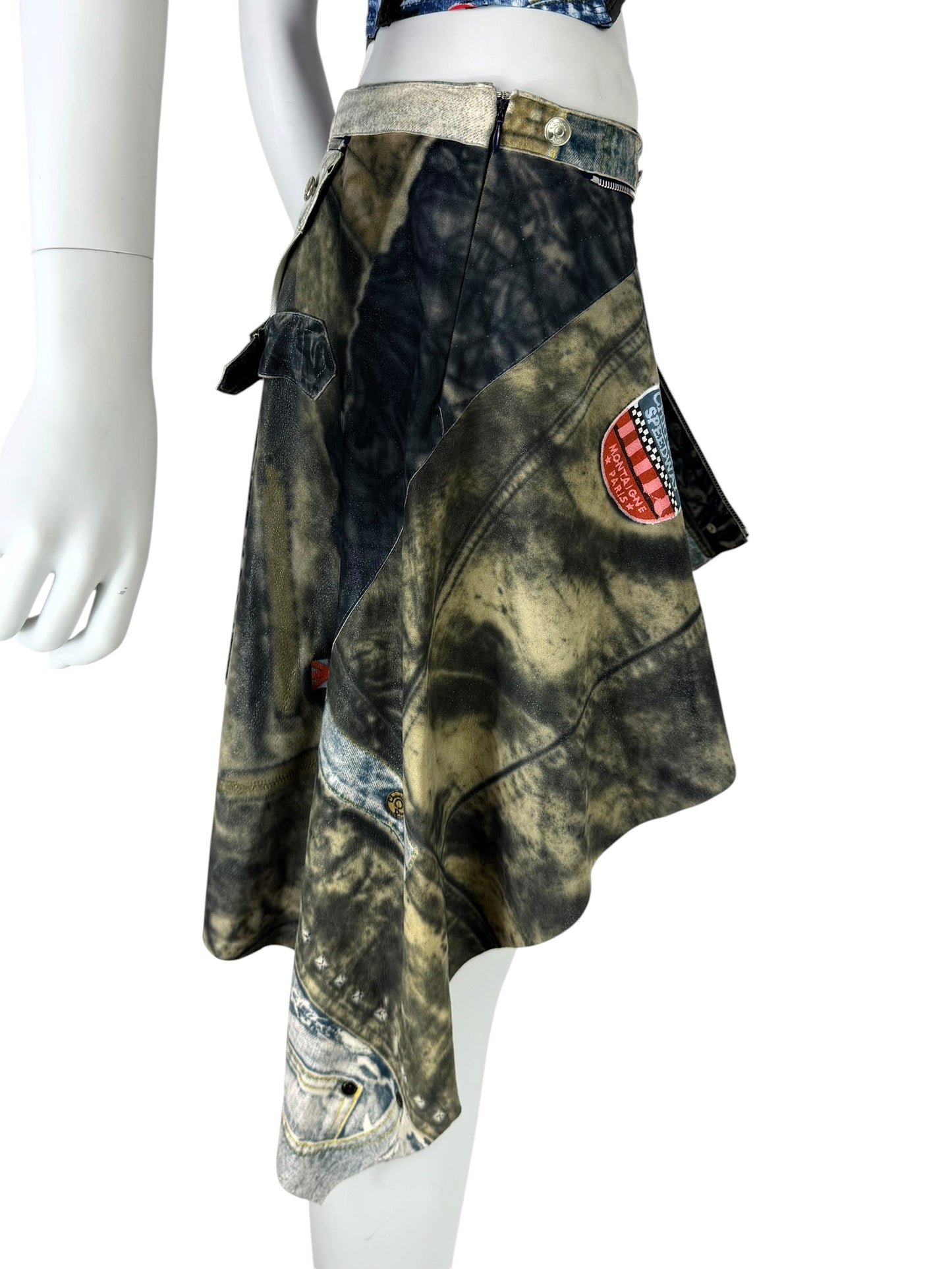 Dior by John Galliano Fall 2001 “Miss Diorella” Deconstructed Leather Skirt