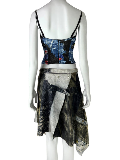 Dior by John Galliano Fall 2001 “Miss Diorella” Deconstructed Leather Skirt