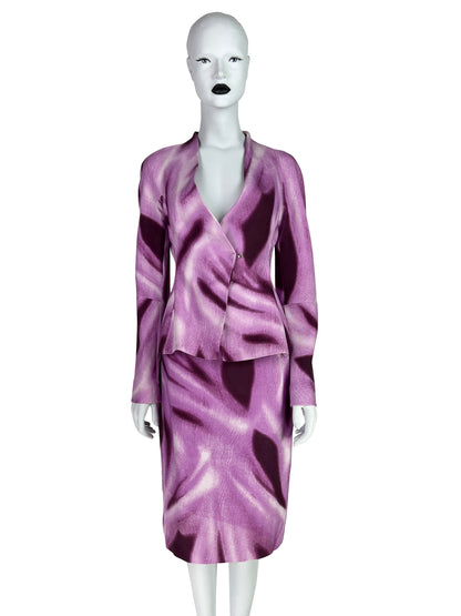 Gianni Versace Spring 1999 Silk Printed Skirt Suit