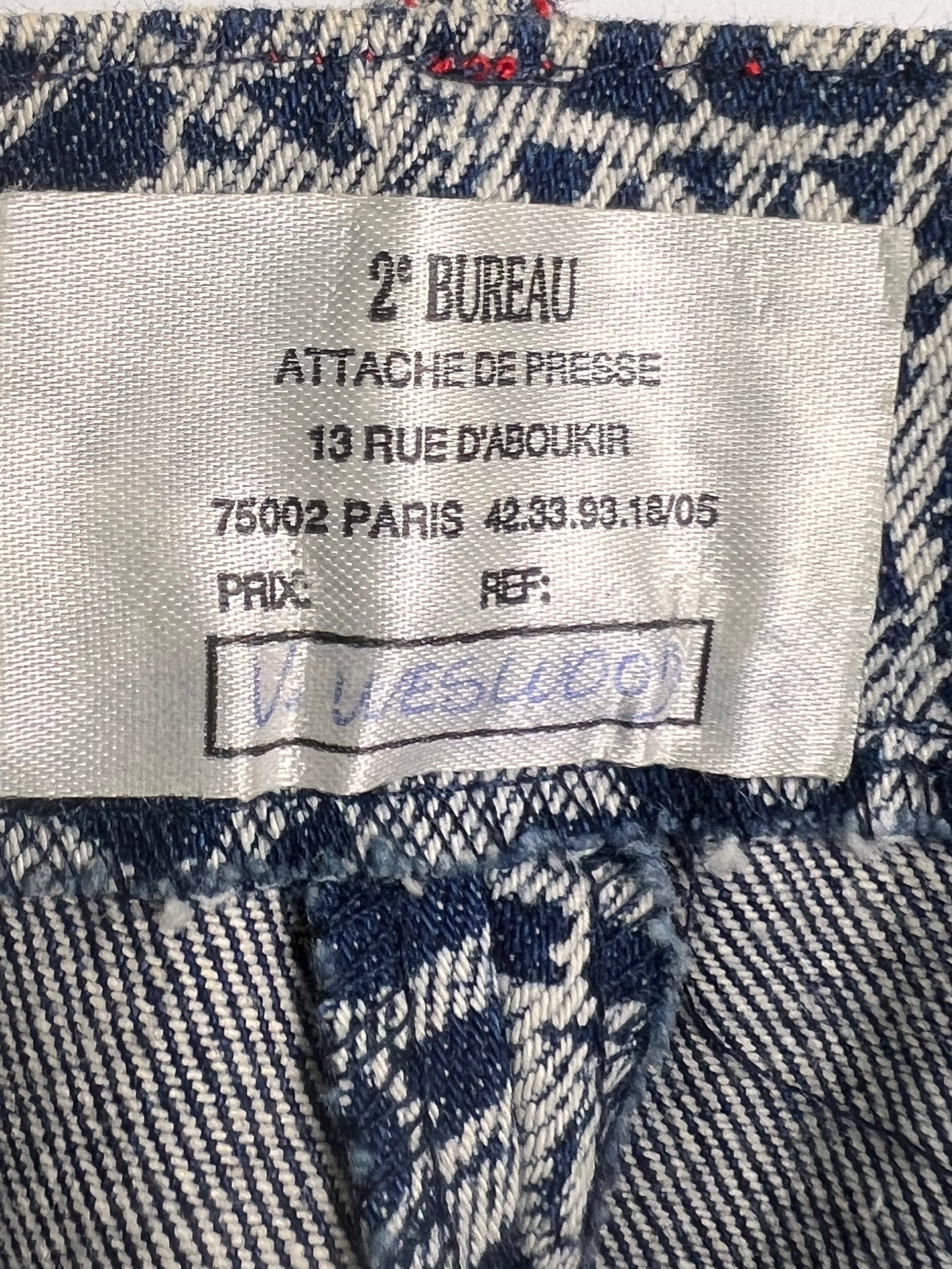 Vivienne Westwood Fall 1992 “Always on Camera” Printed Lace Screen Denim Set