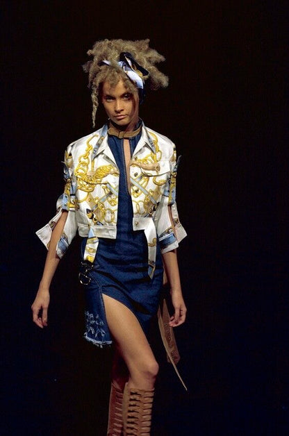 Dior by John Galliano Spring 2000 Equestrian Print Silk Ensemble