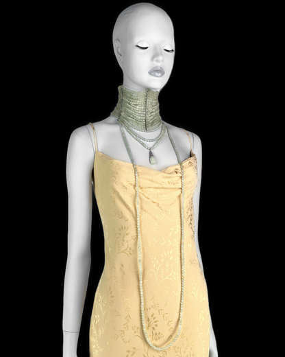 Dior by John Galliano Spring 1998 Jade Pearl Maasai Choker Necklace