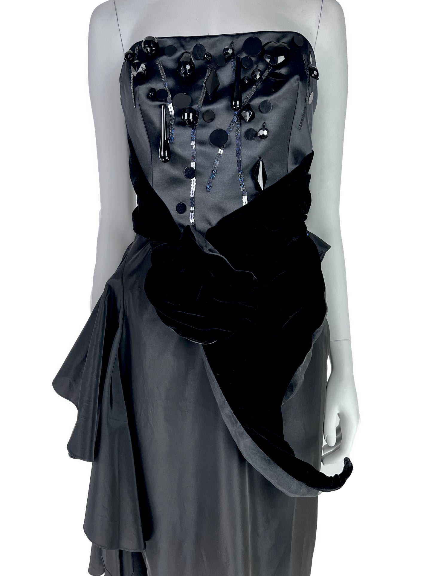 Christian Lacroix Fall 1999 Embellished Draped Gown