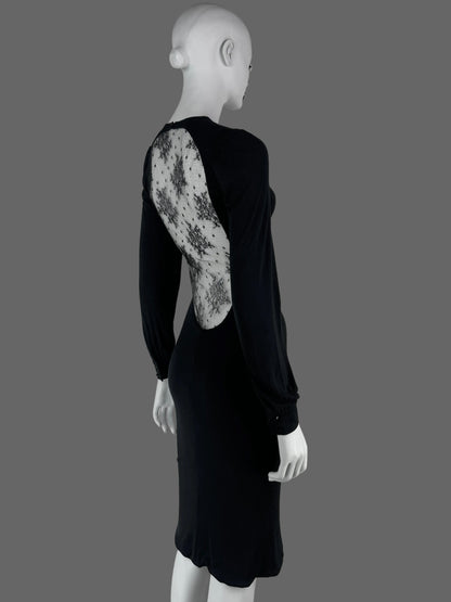 Alexander McQueen Fall 2005 Hitchcock Lace Back Jersey Dress