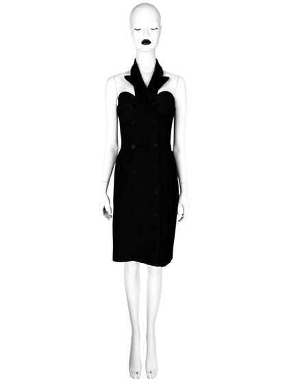 Jean-Paul Gaultier Resort 2011 Halterneck Tuxedo Dress with Iconic Conical Bust Construction