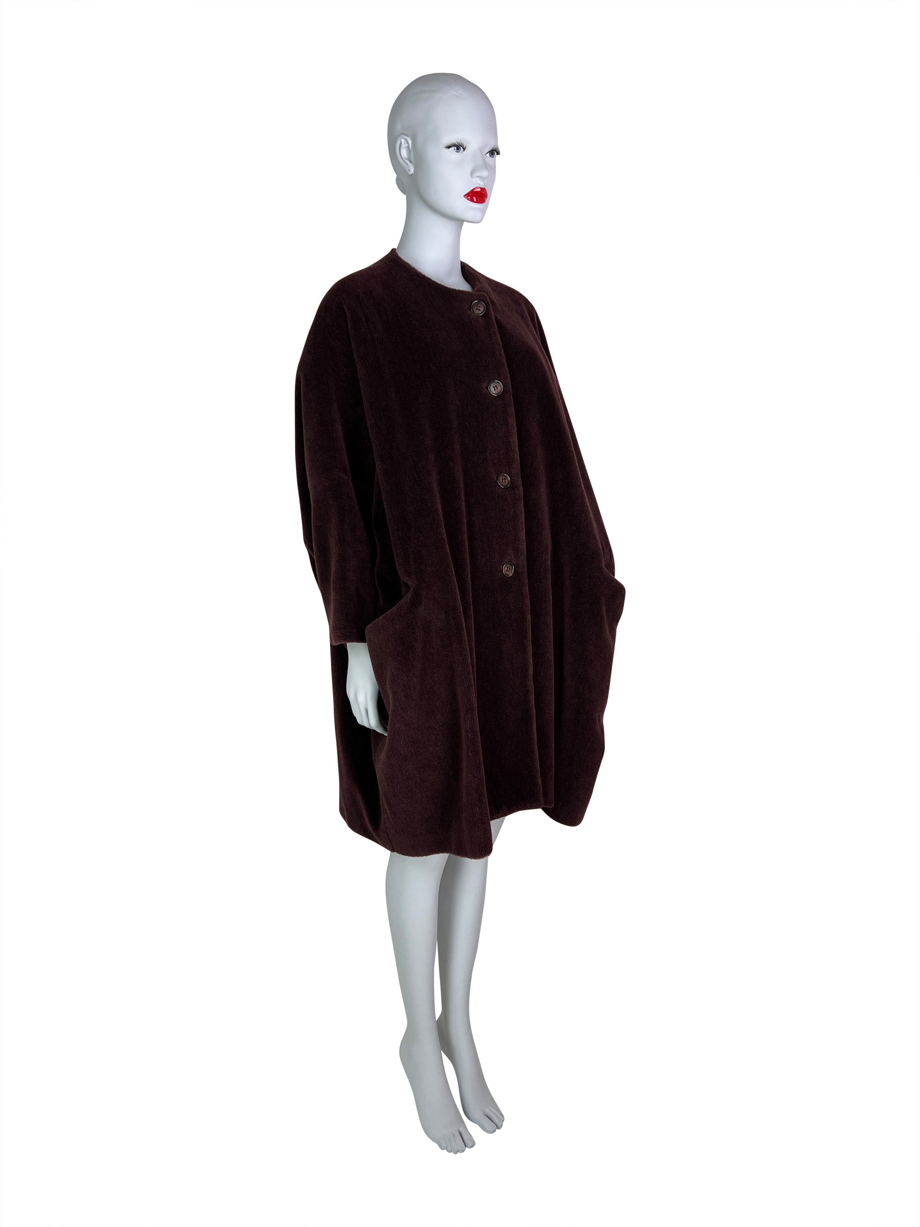 Dolce & Gabbana Fall 1990 Plush Oversized Wool Coat