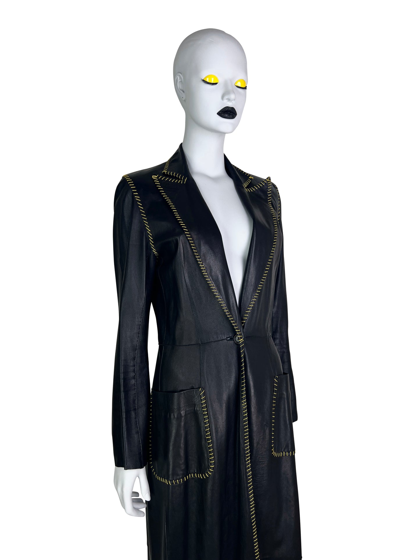 Alexander McQueen for Givenchy Spring 2000 Leather Coat