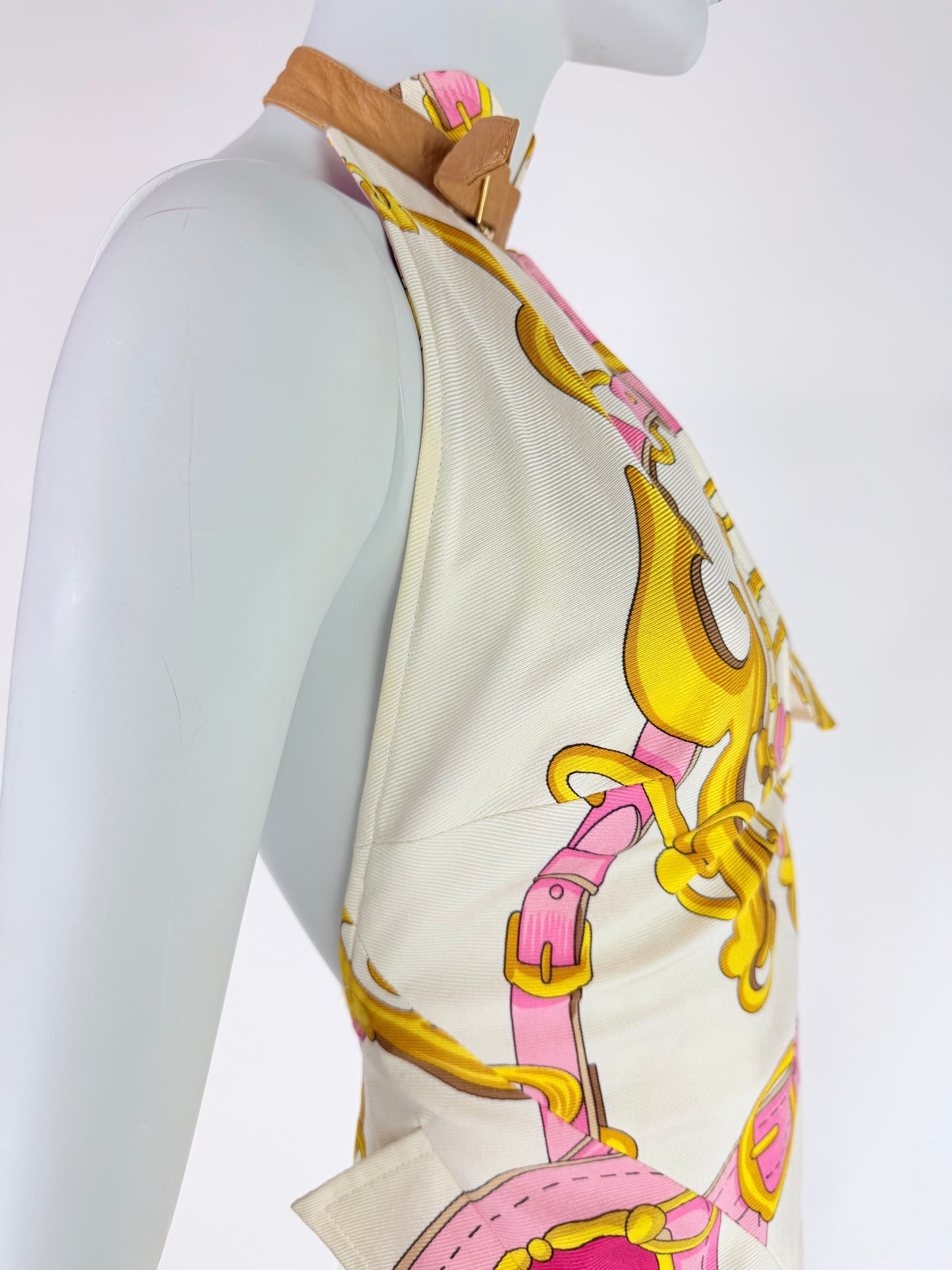 Dior by John Galliano Spring 2000 Runway Silk Equestrian Scarf Dress