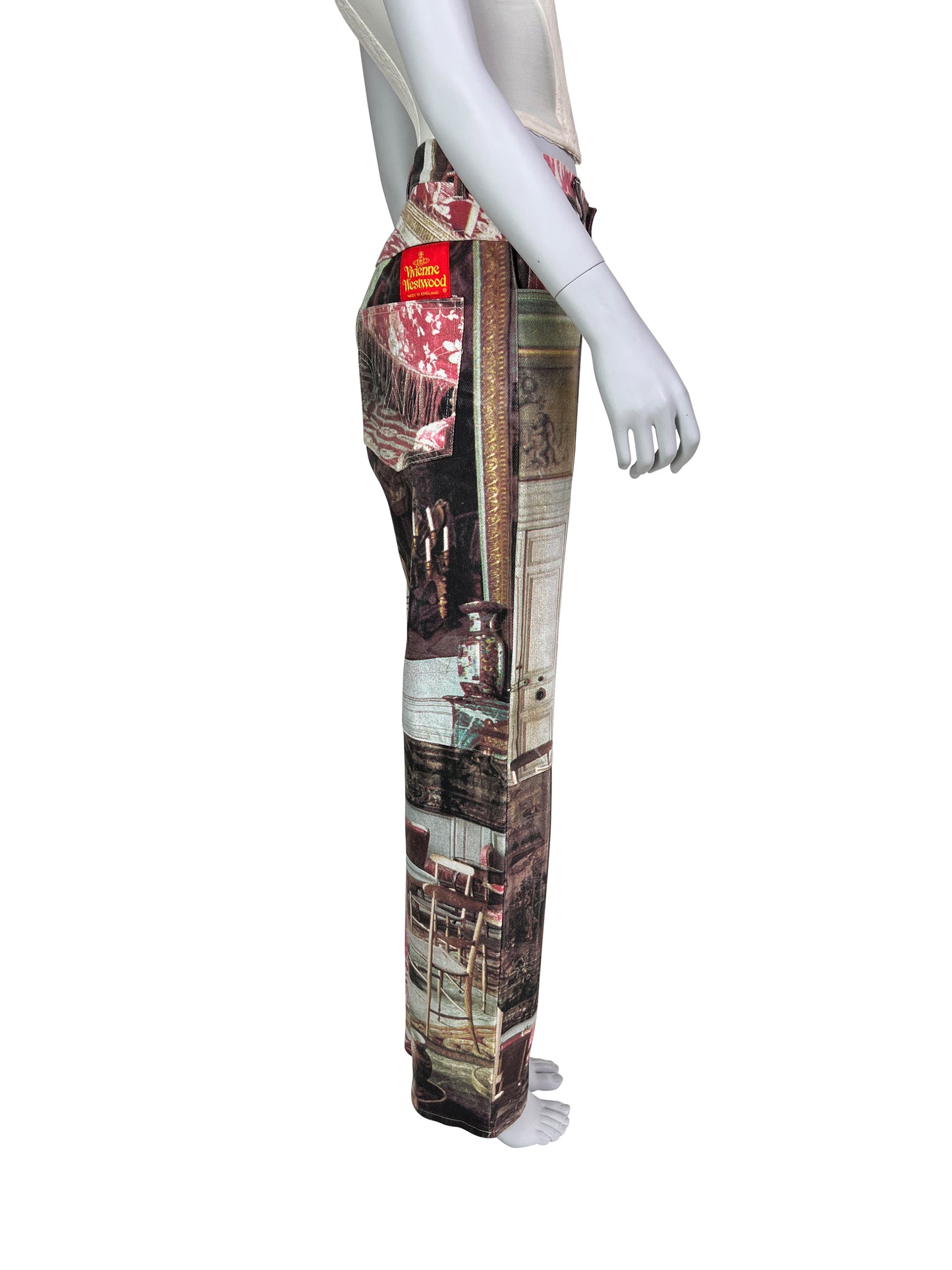 Vivienne Westwood Spring 1992 “Salon” Print Straight Jeans