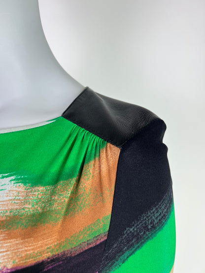 Versace Fall 2001 Jersey Brush Stroke Printed Dress