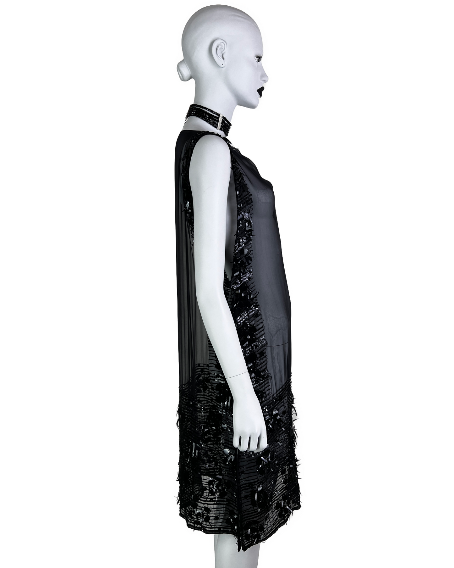 Jean-Paul Gaultier Fall 2004 Embellished Silk Chiffon Tunic Dress