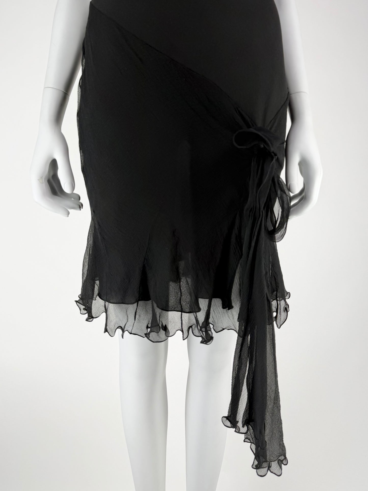 John Galliano Spring 2004 Silk Chiffon Bias-Cut Mini Dress