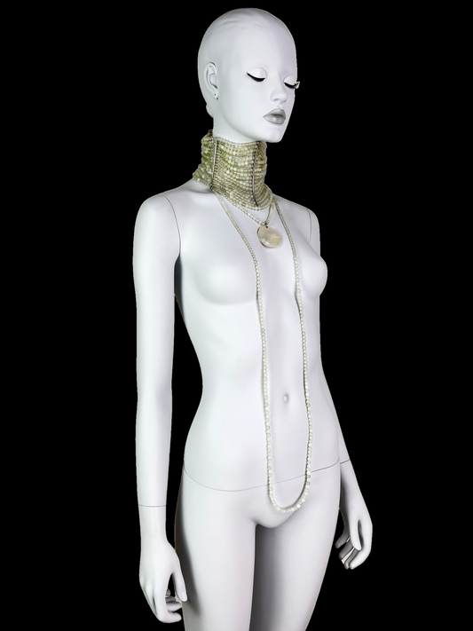 Dior Fall 1999 Maasai Natural Jade Choker Necklace