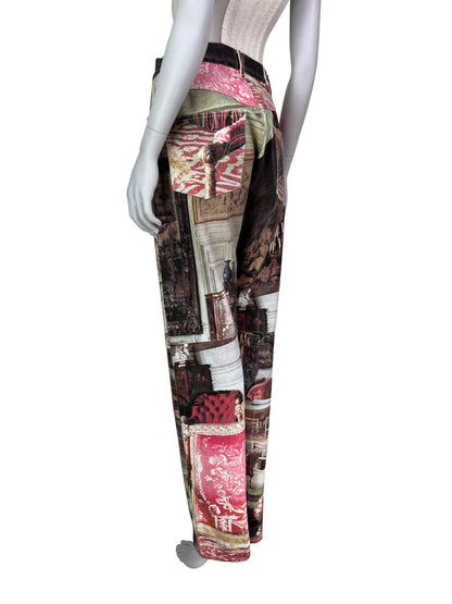 Vivienne Westwood Spring 1992 “Salon” Print Straight Jeans