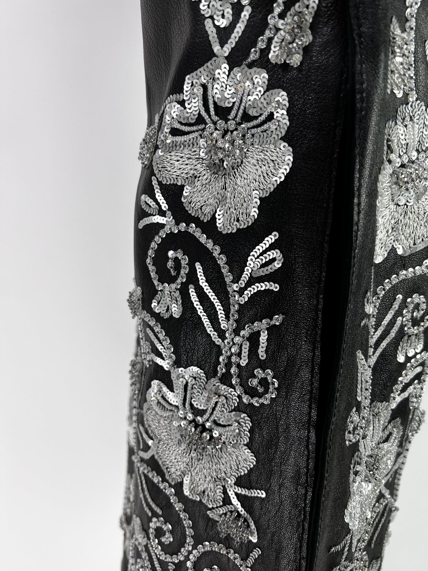 Dolce & Gabbana Spring 2000 Embroidered Leather Capri Pants