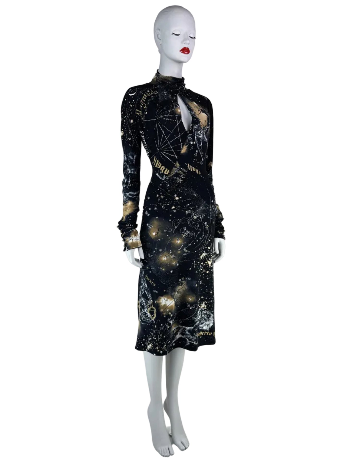 Roberto Cavalli Fall 2003 Constellation Print Dress