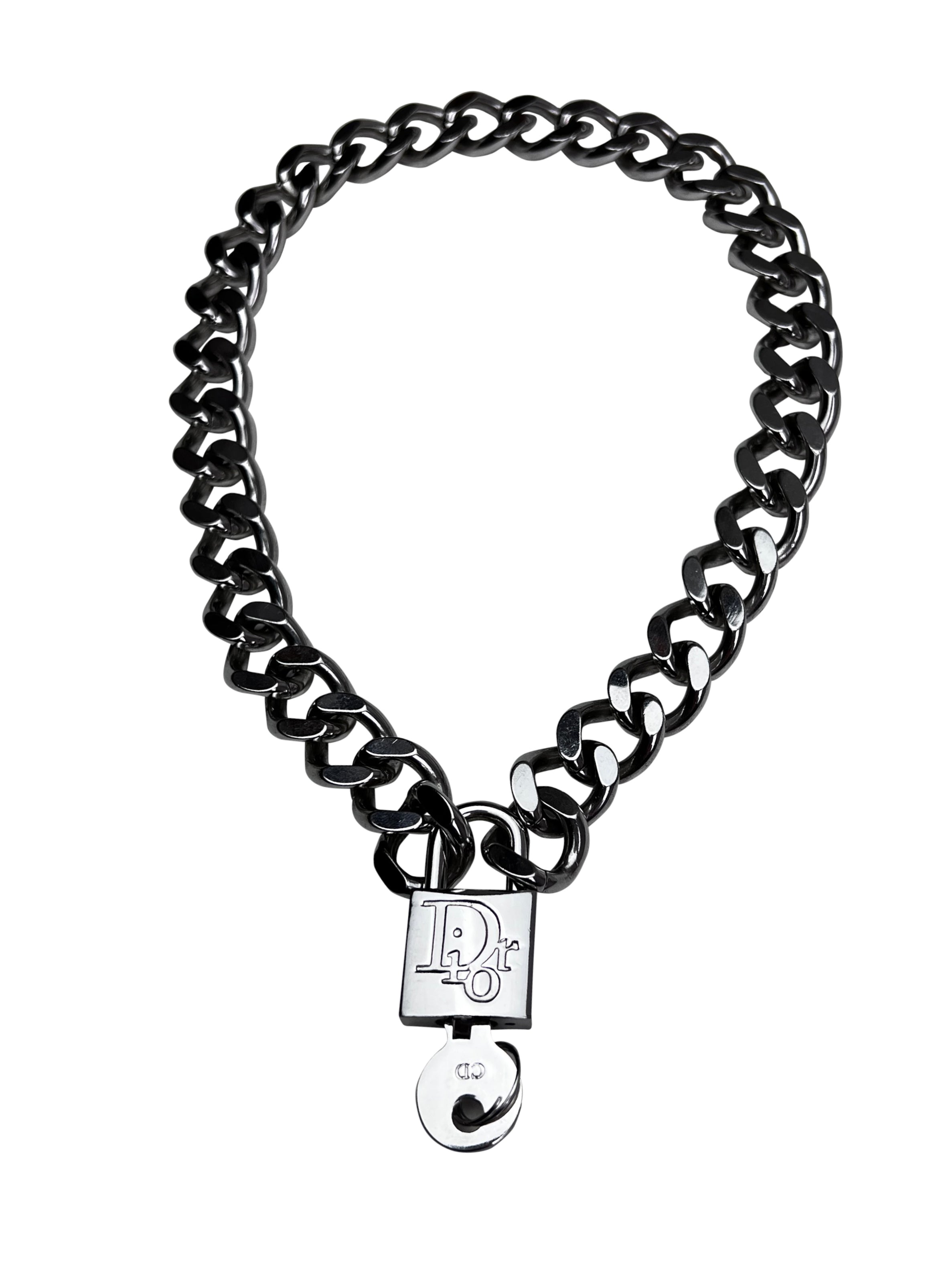 Dior Spring 2001 Couture Show Logo Padlock Chain