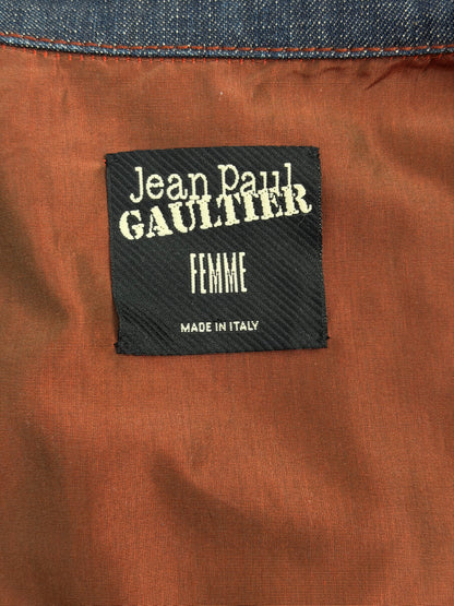 Jean Paul Gaultier Spring 2004 Runway Lace-Up Denim Jacket / Micro Dress