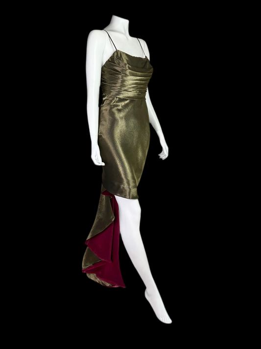 Rare! Chanel Fall 1990 Lamé Runway Dress