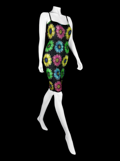 Versace Spring 2002 Sunflower Print Dress