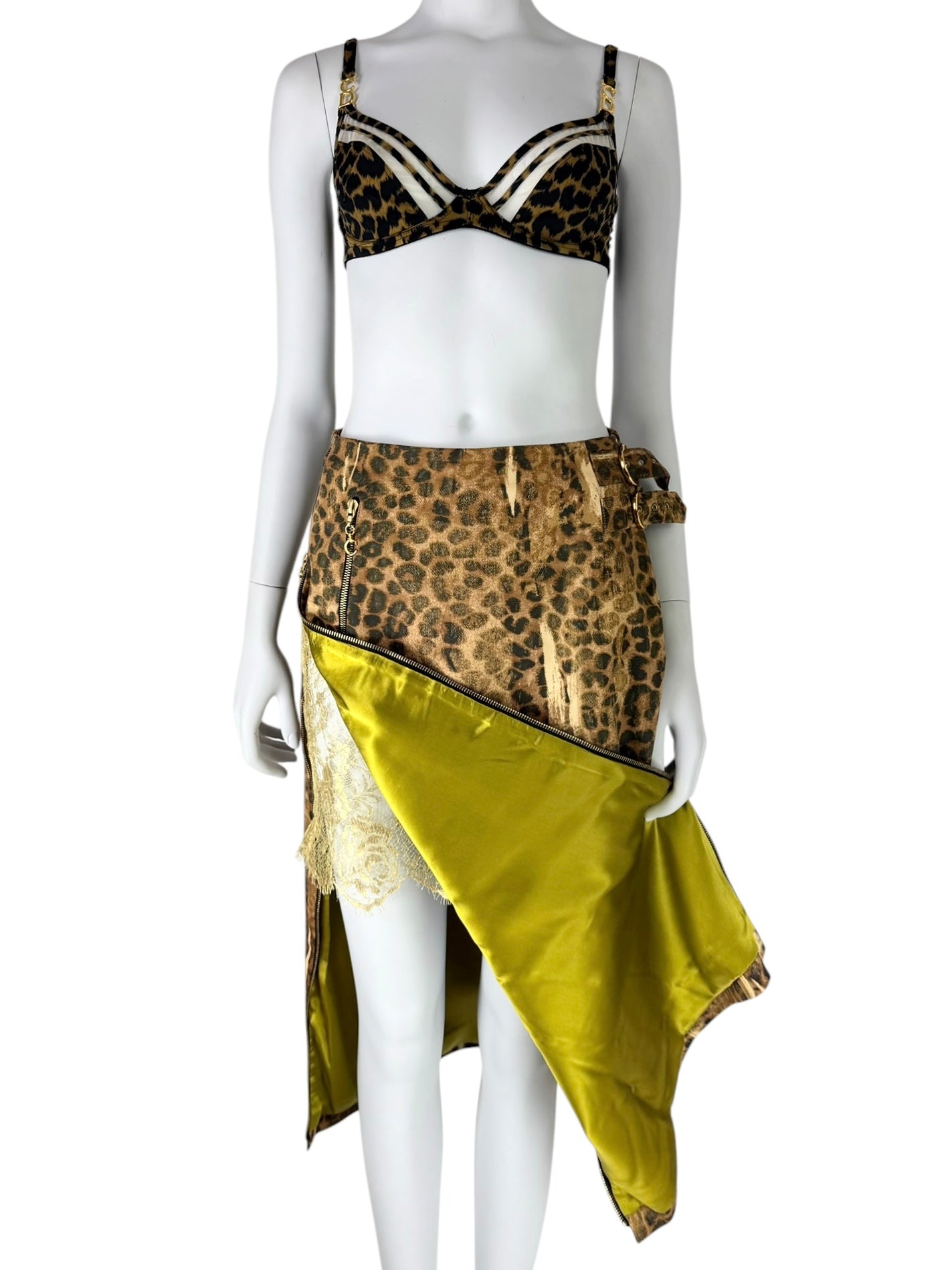 Dior by John Galliano Fall 2000 CD Logo Leopard Runway Bra