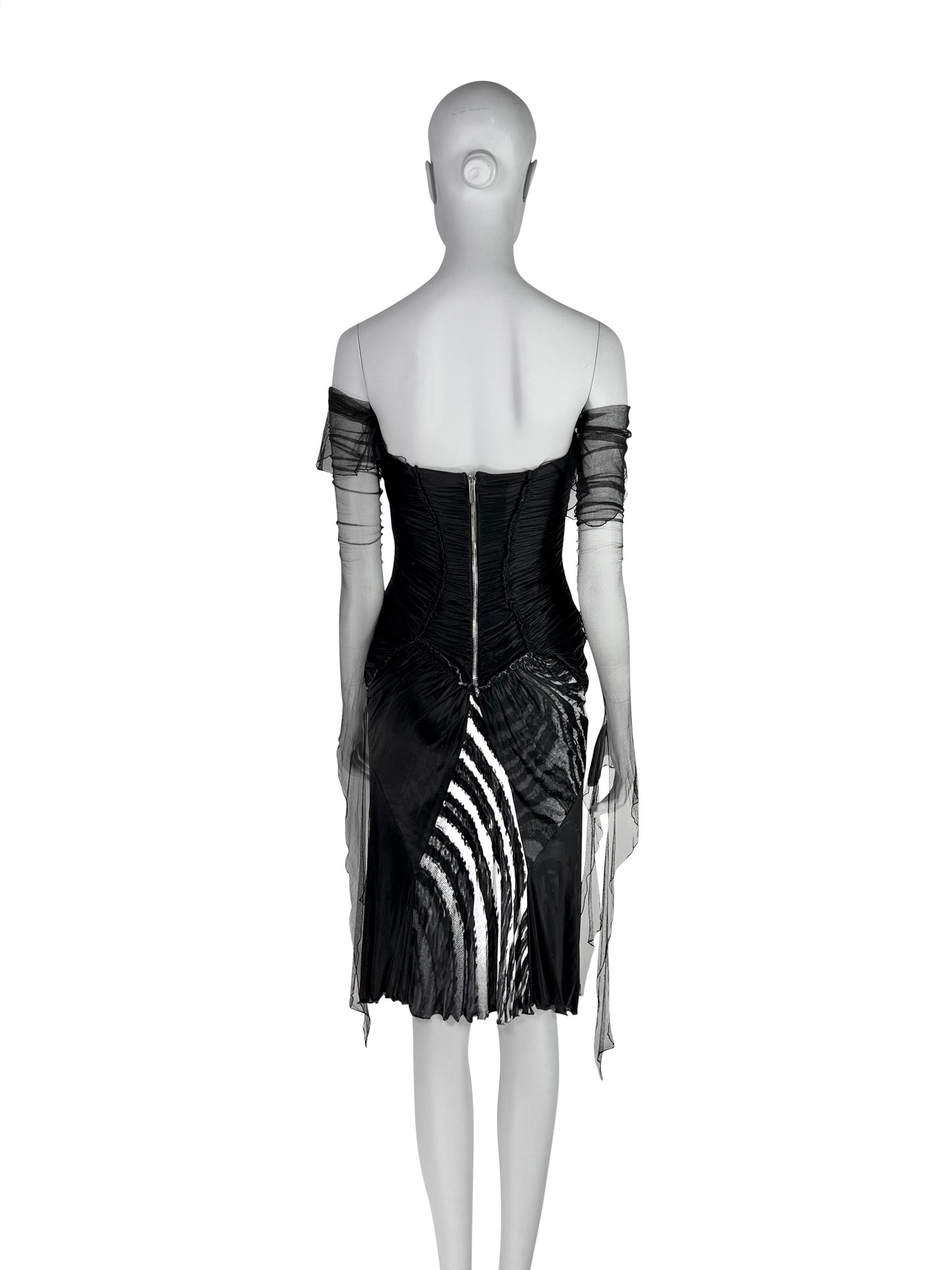 Roberto Cavalli Fall 2003 Black Corseted Dress