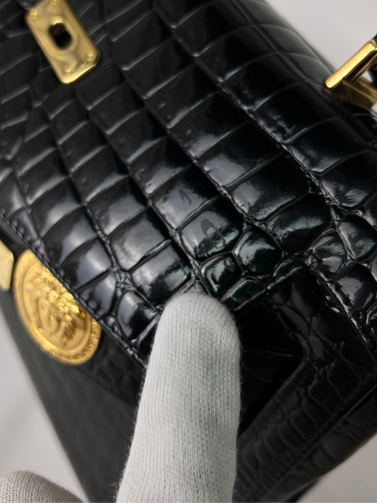 Gianni Versace Fall 1994 Mock Croc Medusa Kelly Satchel — “Princess Diana Handbag”