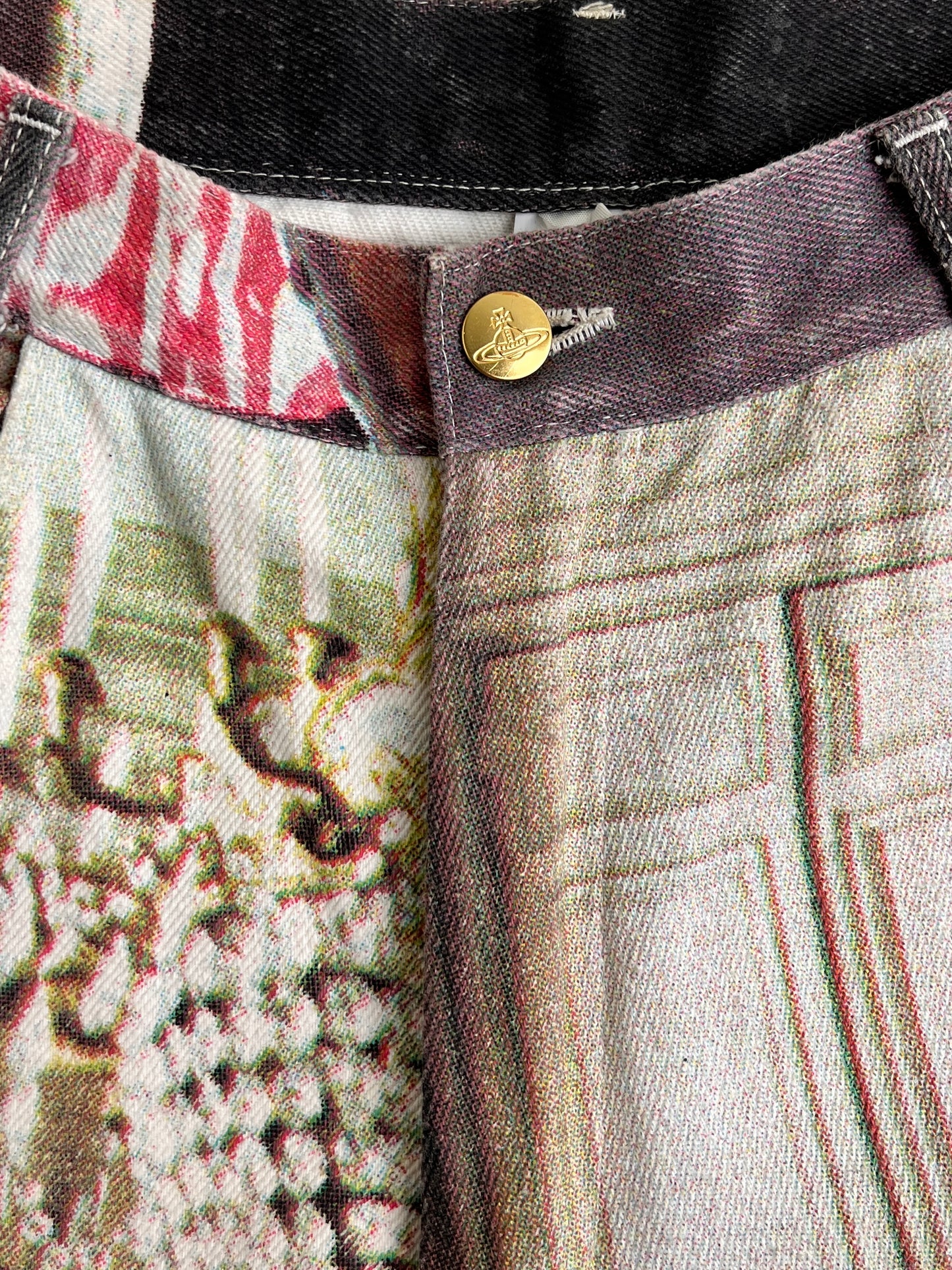 Vivienne Westwood Spring 1992 “Salon” Print Straight Jeans