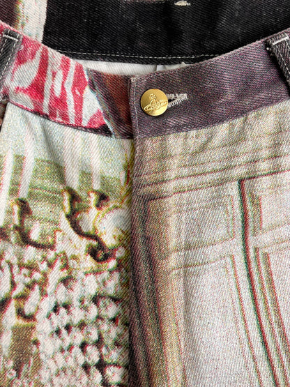 Vivienne Westwood Spring 1992 “Salon” Print Straight Jeans