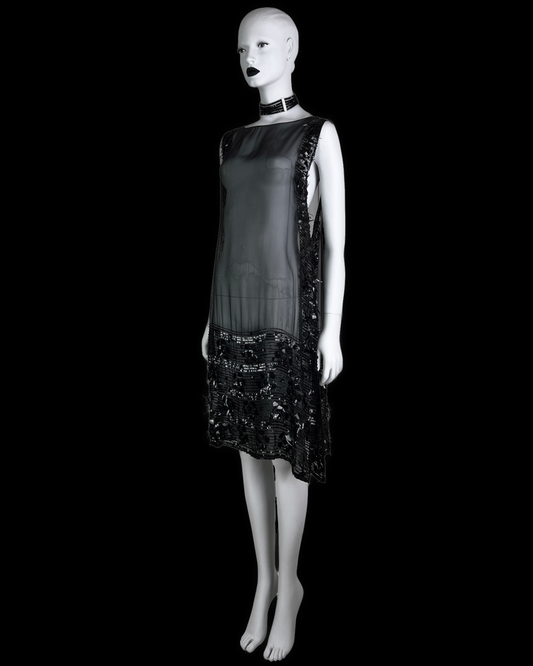 Jean-Paul Gaultier Fall 2004 Embellished Silk Chiffon Tunic Dress