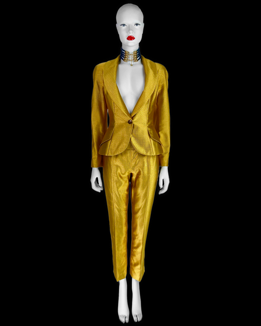Dior by John Galliano Spring 1997 RTW Golden Silk Suit