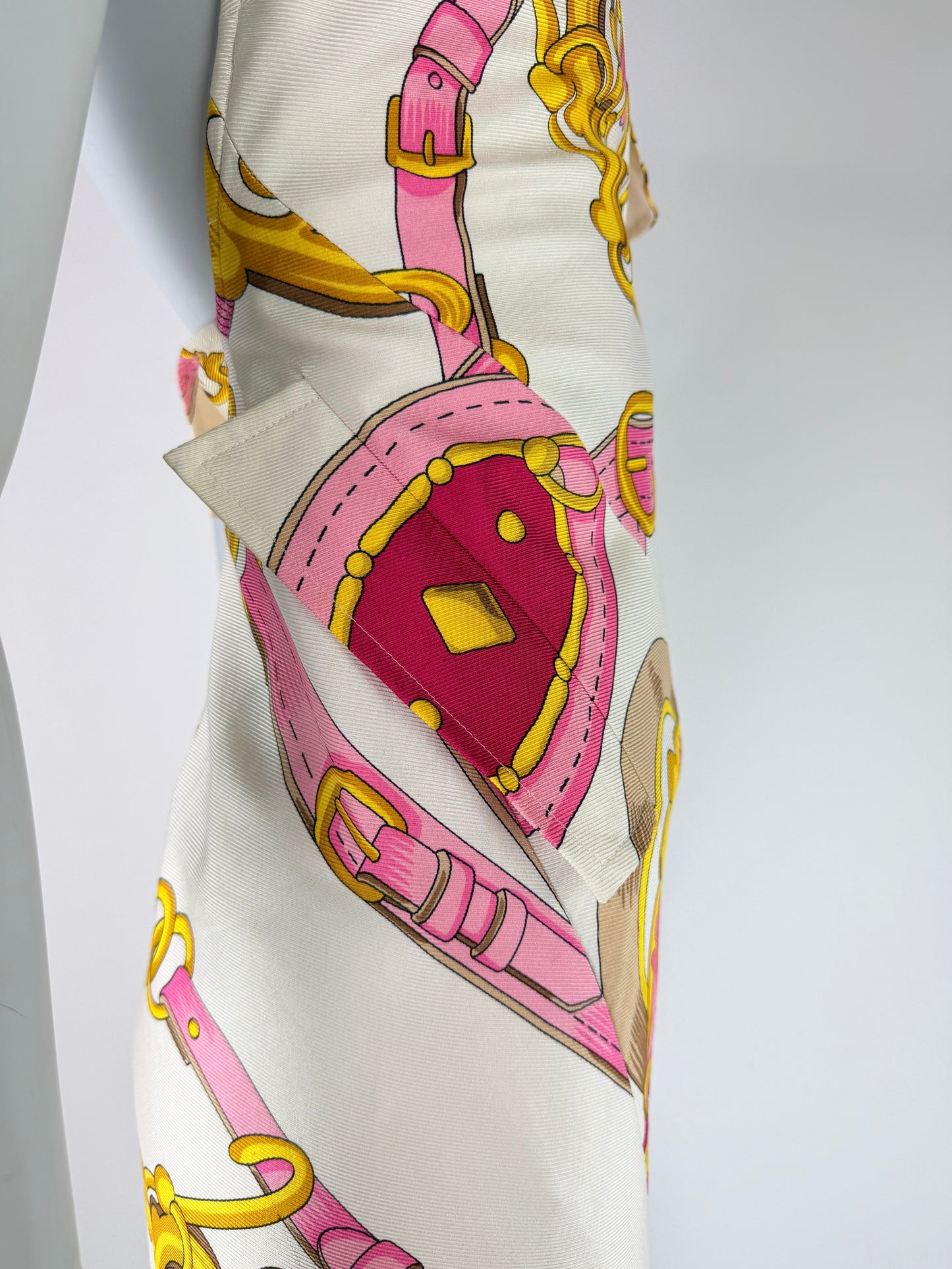 Dior by John Galliano Spring 2000 Runway Silk Equestrian Scarf Dress