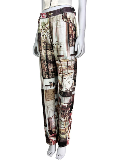 Vivienne Westwood Spring 1992 “Salon” Print Straight Jeans