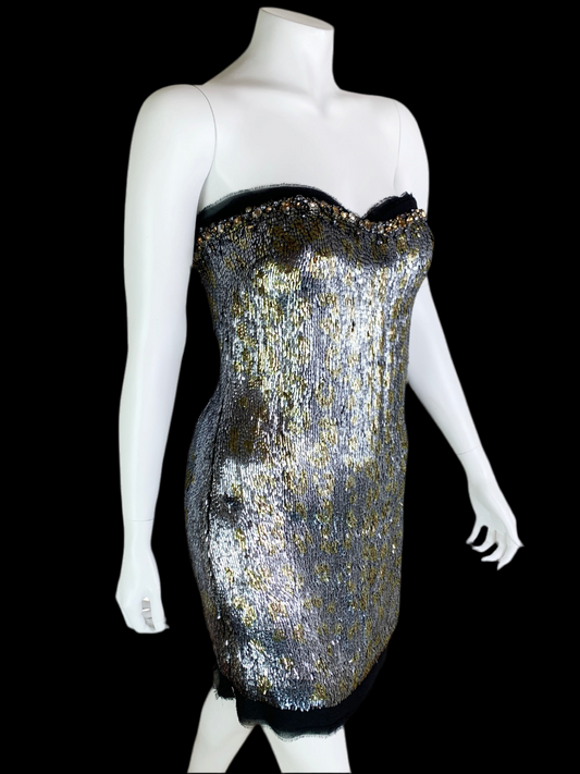 Roberto Cavalli Bejeweled Mini Dress