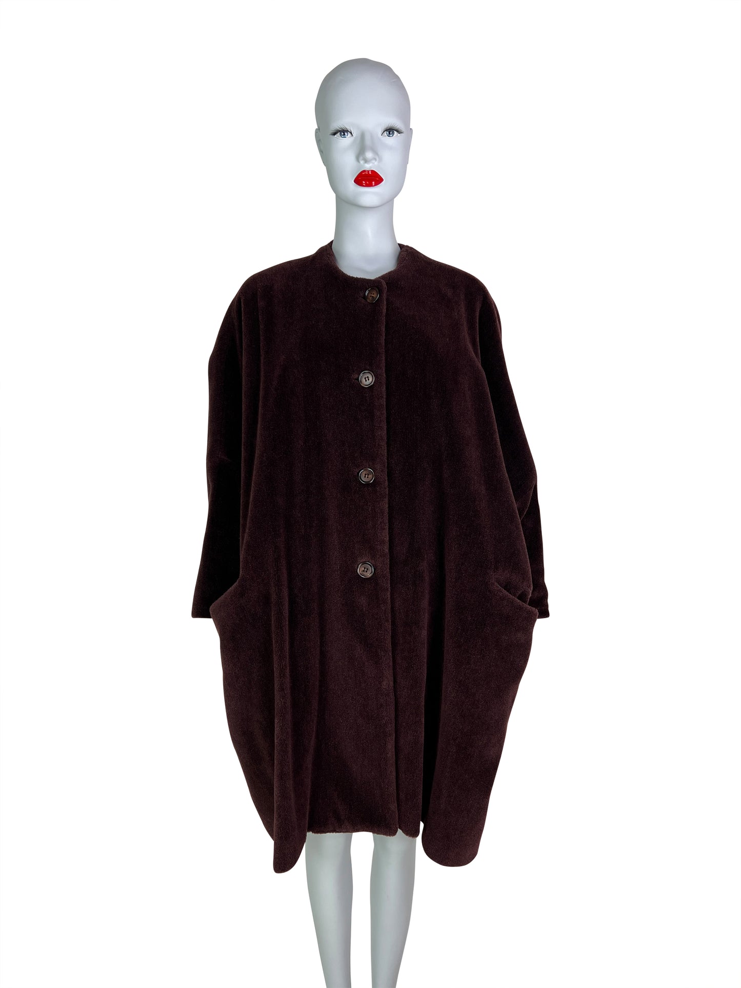 Dolce & Gabbana Fall 1990 Plush Oversized Wool Coat