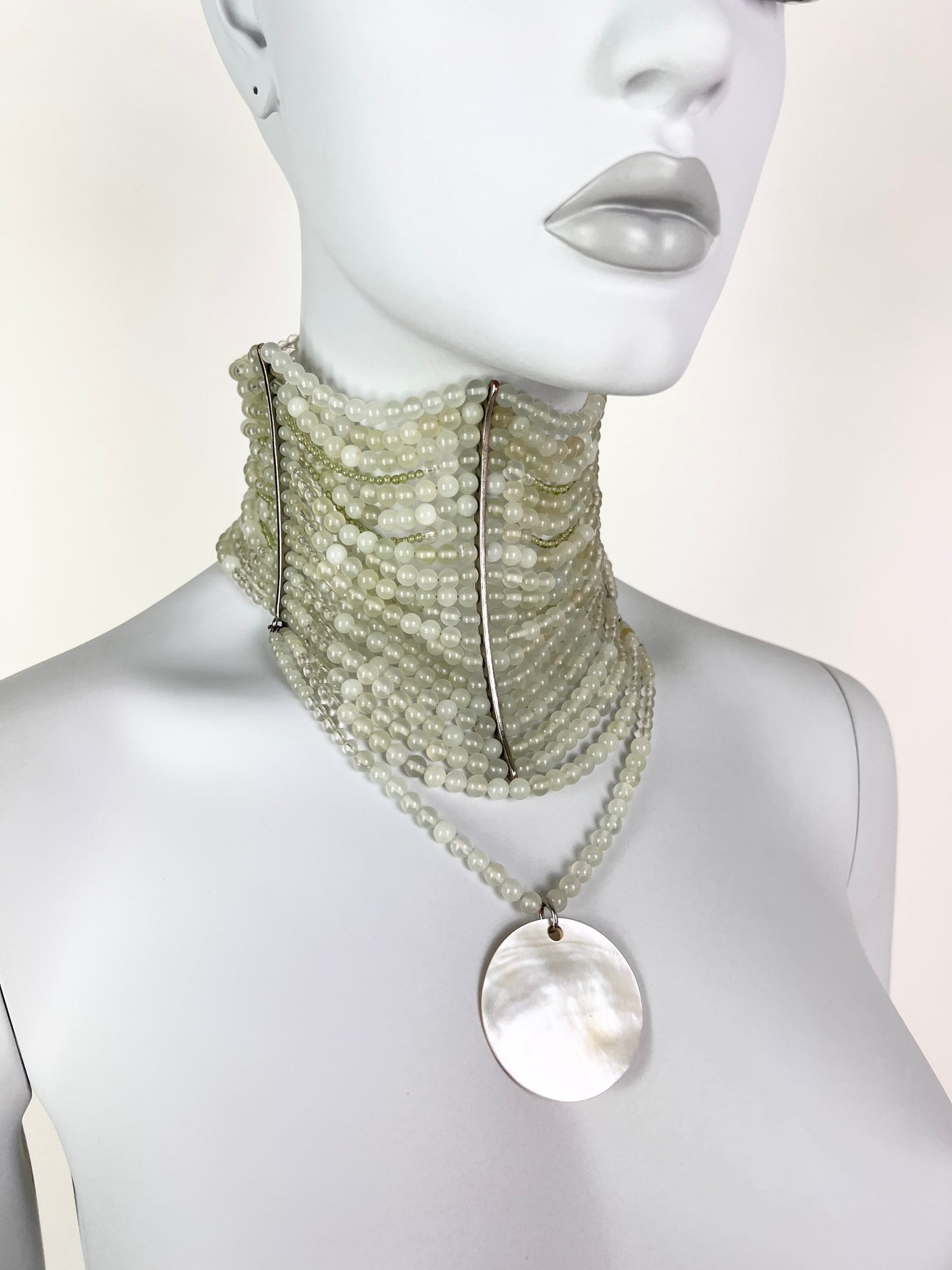 Dior Fall 1999 Maasai Natural Jade Choker Necklace