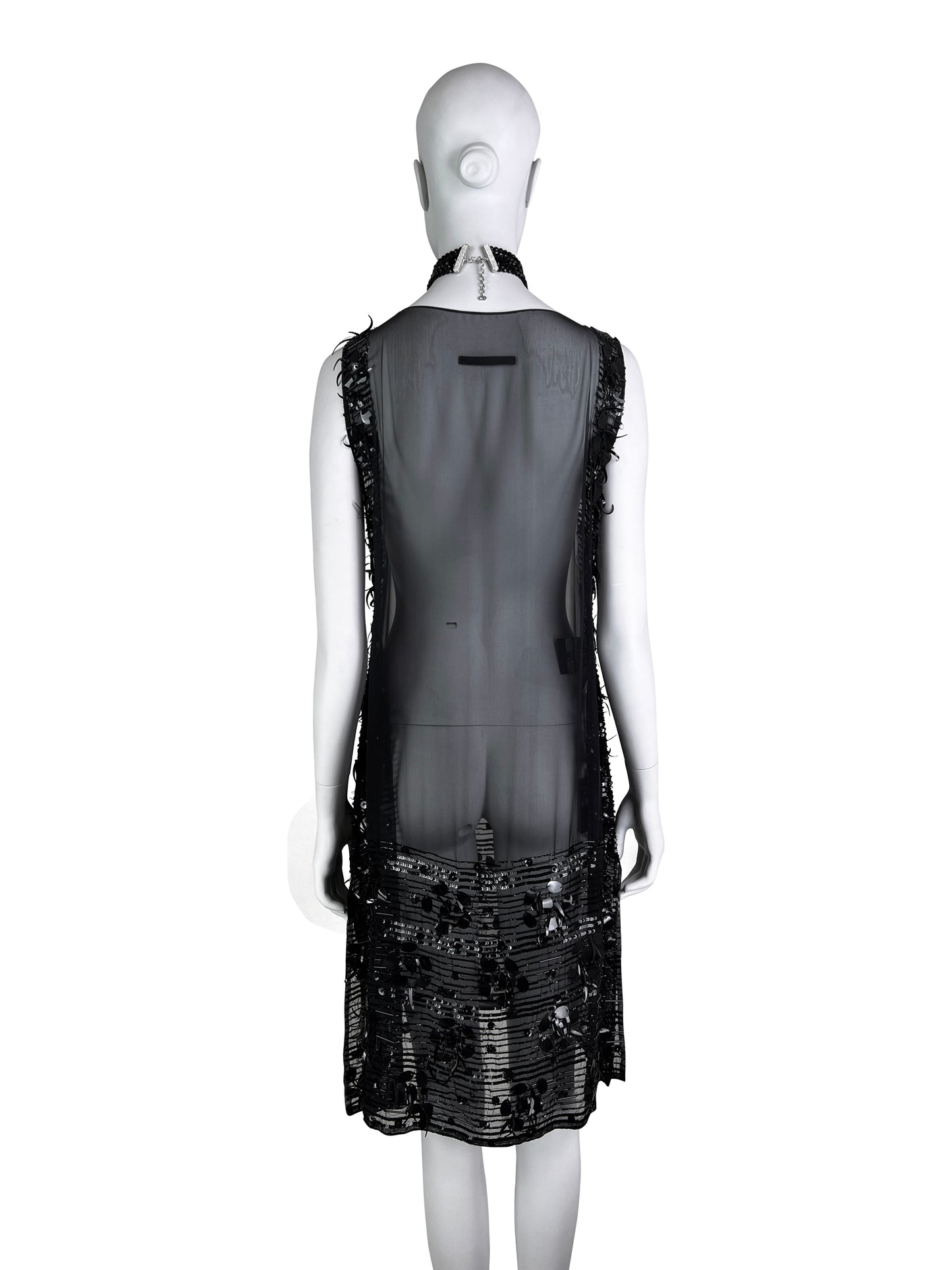 Jean-Paul Gaultier Fall 2004 Embellished Silk Chiffon Tunic Dress
