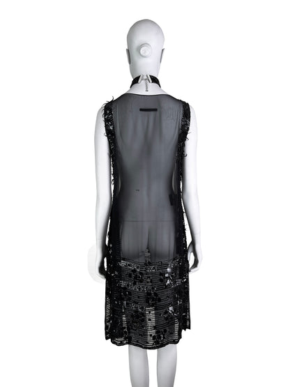 Jean-Paul Gaultier Fall 2004 Embellished Silk Chiffon Tunic Dress