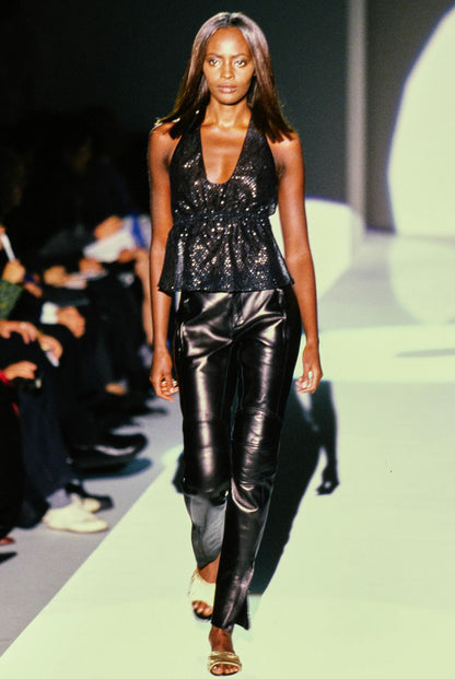 Gucci by Tom Ford Spring 1999 Leather Biker Pants